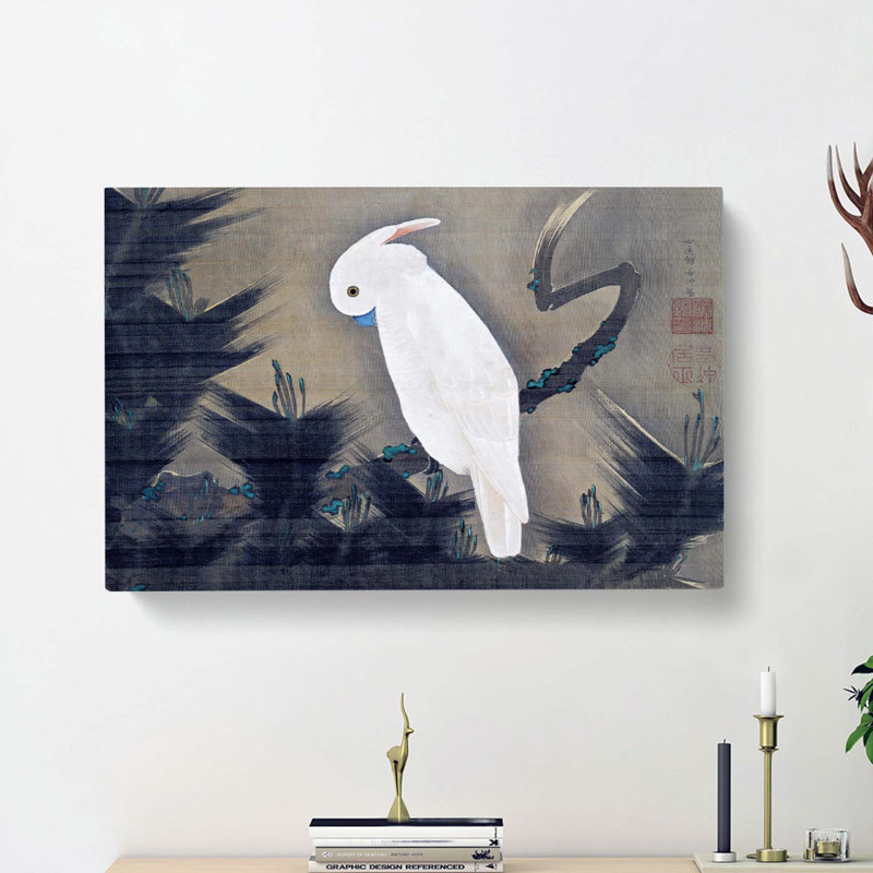 White Cockatoo on a Pine Branch by Ito Jakuchu - Wrapped Canvas, 40cm H x 60cm W x 3cm D