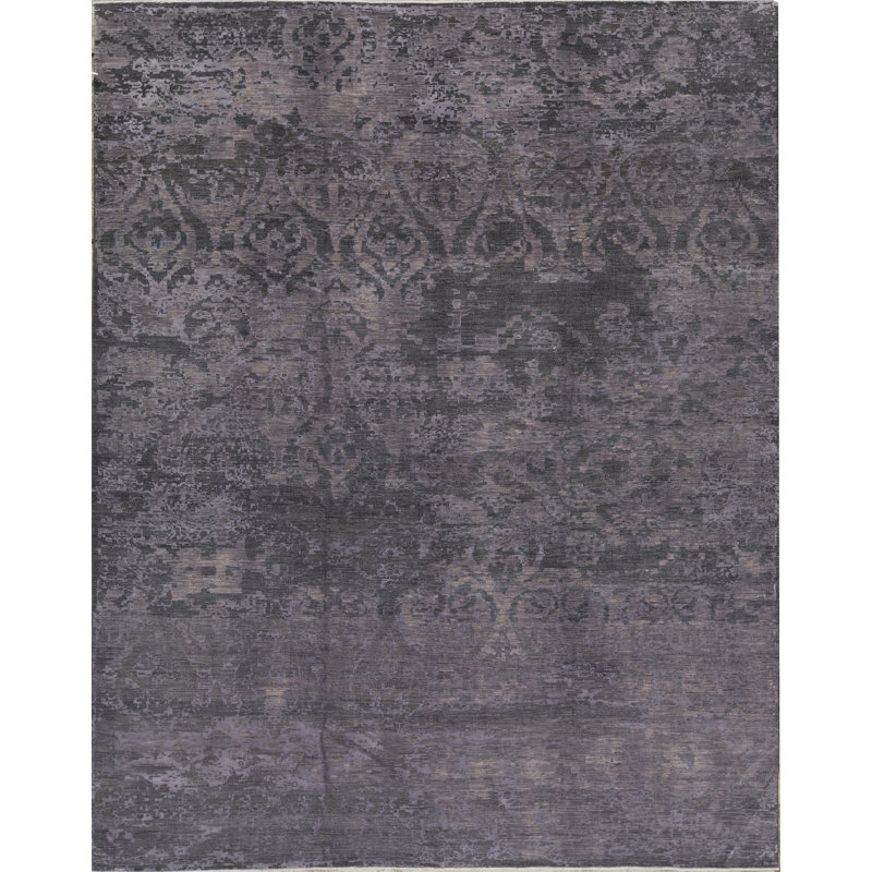 Tapis mauve de haute qualité noué à la main