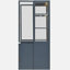 Garde-manger de 76,75 po de hauteur avec portes en verre, vitrine en acier avec verre à 3 côtés et lumières DEL, vitrine avec rangement-687389284
