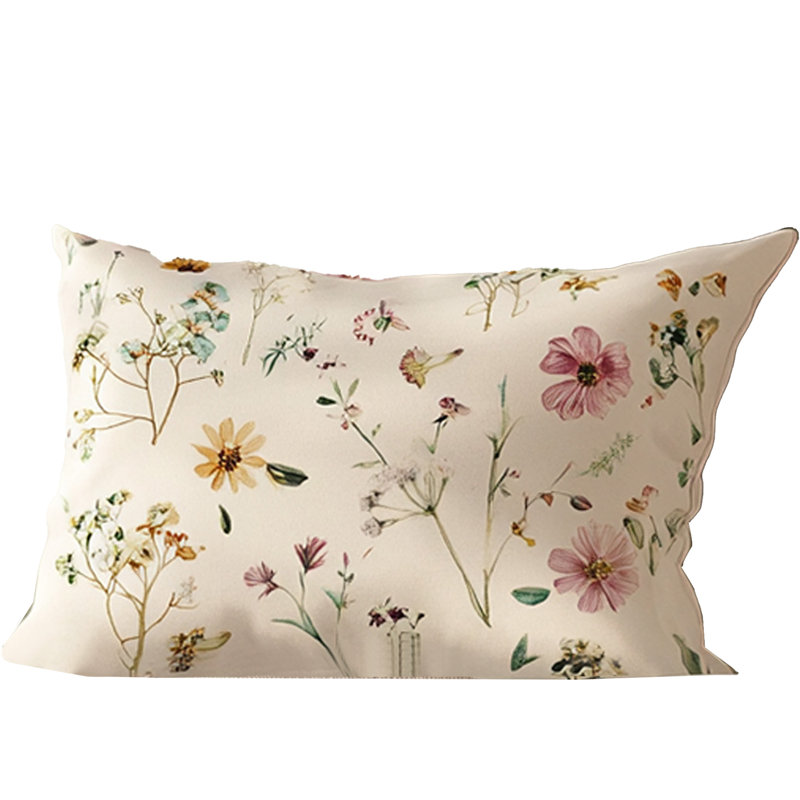 Coussin floral aquarelle doux style jardin