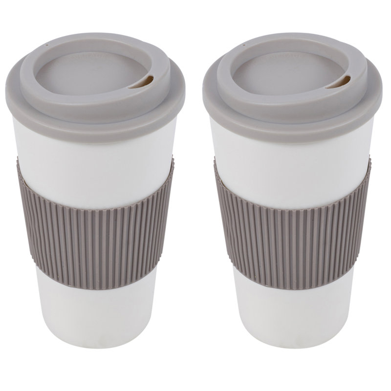Clive Melamine Travel Mug, Beige