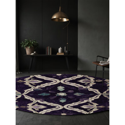 Tapis mauve lavable à la machine