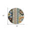 Tapis rond noir 8 po Aztec