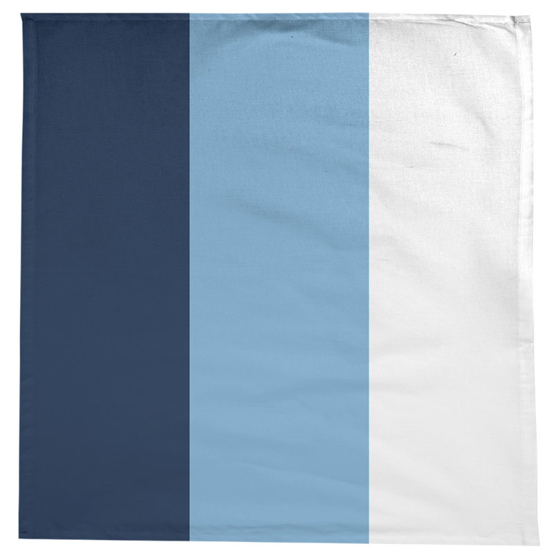 North Carolina Striped Cotton Blend Tablecloth, Navy/Baby Blue/White