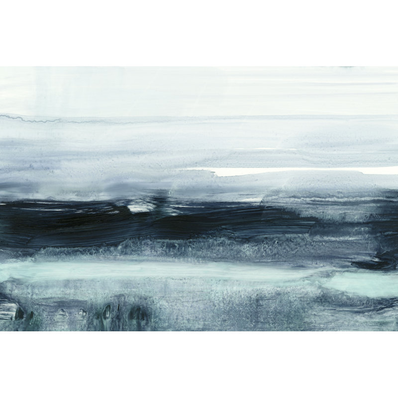 Viridian Mist I - Painting, Black Floater Frame, 30 cm H x 46 cm W