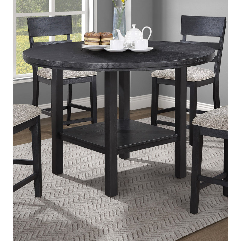 Table de salle à manger à hauteur de comptoir gris anthracite