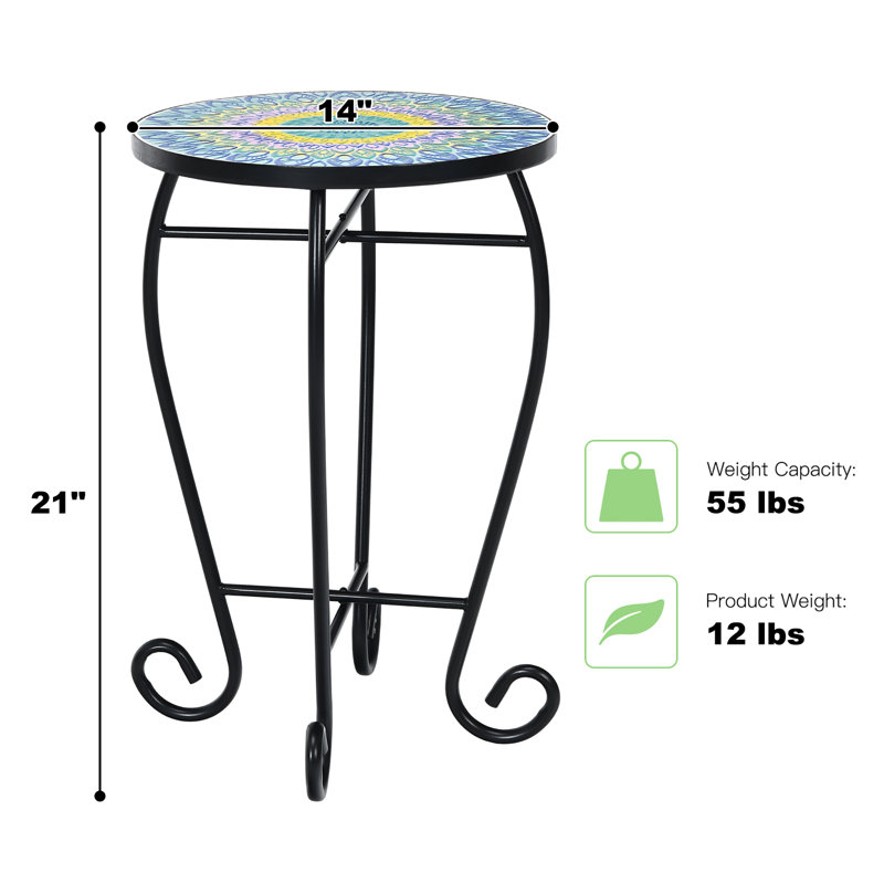 Table d'appoint ronde bistro Mosaic