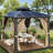 Balconera Polyethylene Double Roof with Aluminum Frame Patio Gazebo-94697089