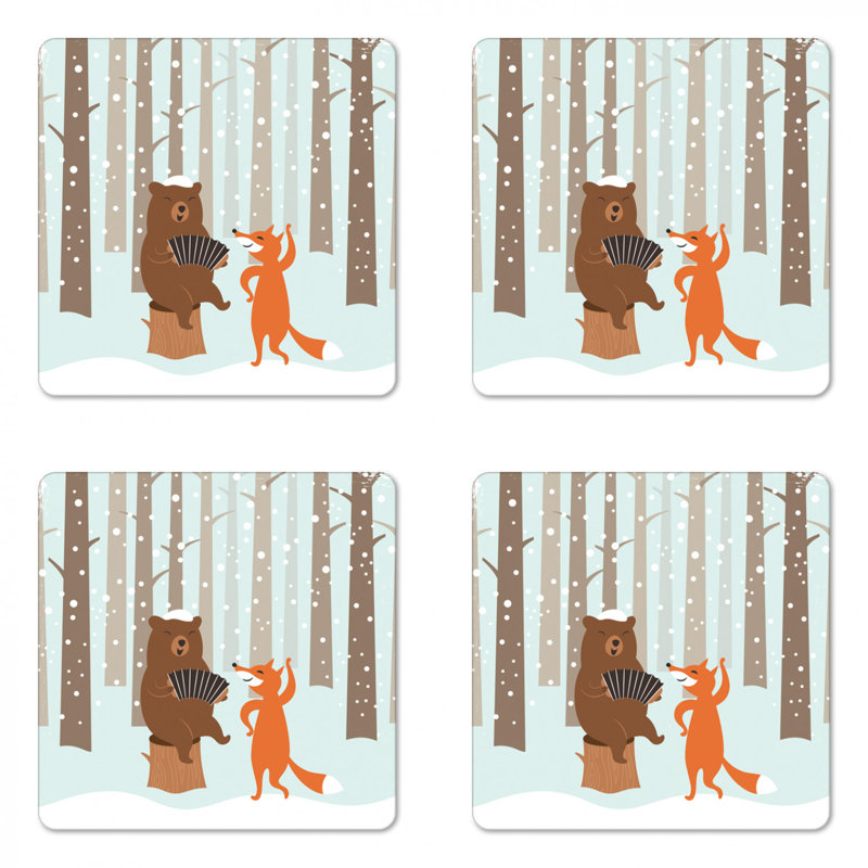 Square 4 Piece Coaster Set