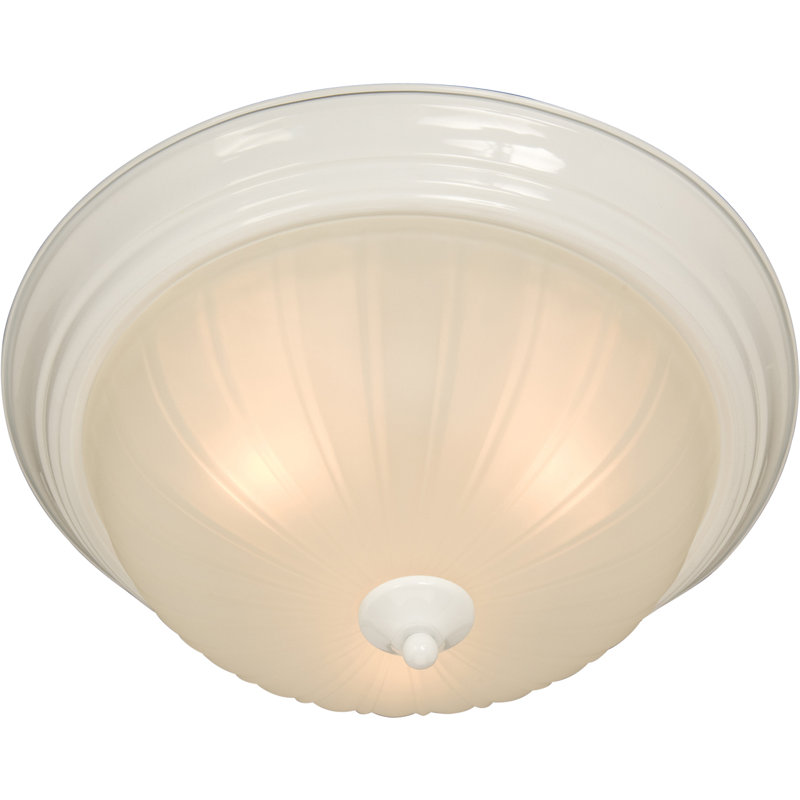 Plafonnier encastré Carder, Blanc, H 6 po x l 14 po