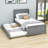 Twin Size Platform Bed with Trundle-541587308