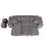 58.5" W Modern L-Shape Reversible Sectional Sleeper Sofa with Storage Chaise and 2 Stools Linen Upholstered