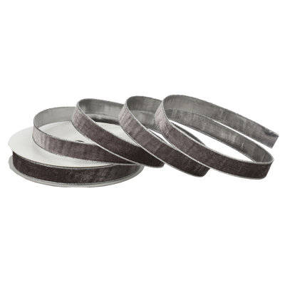 1"X20Y Wired Velvet Ribbon W/Metallic Edge