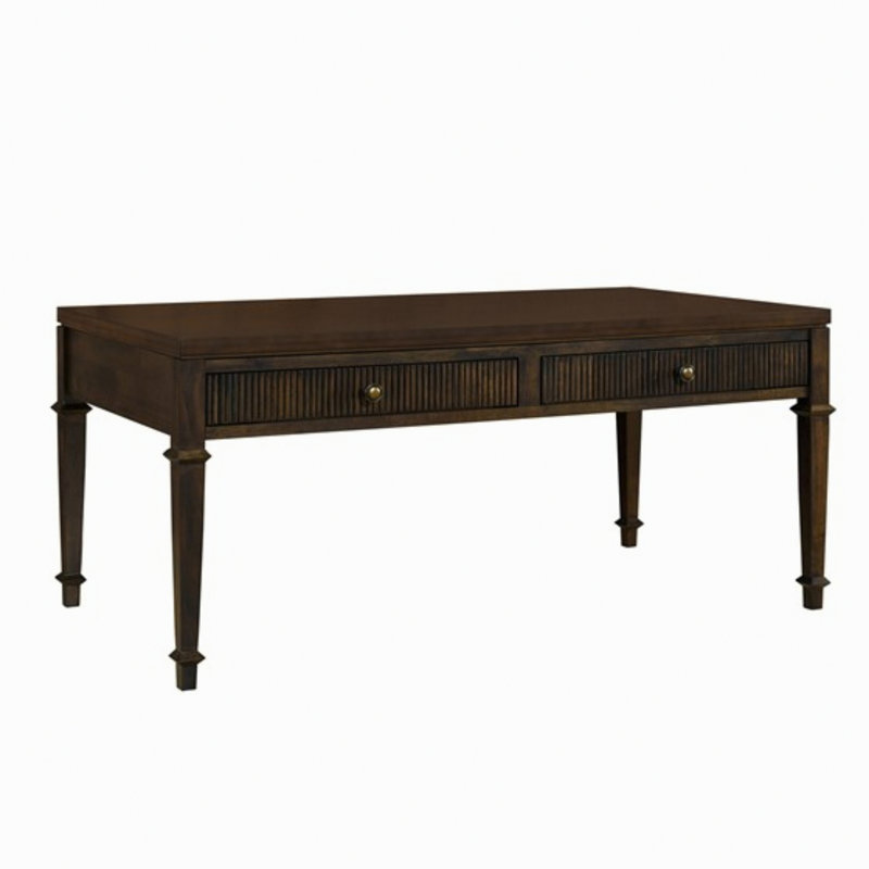 Fluted 2-Drawer Coffee Table, Center Table