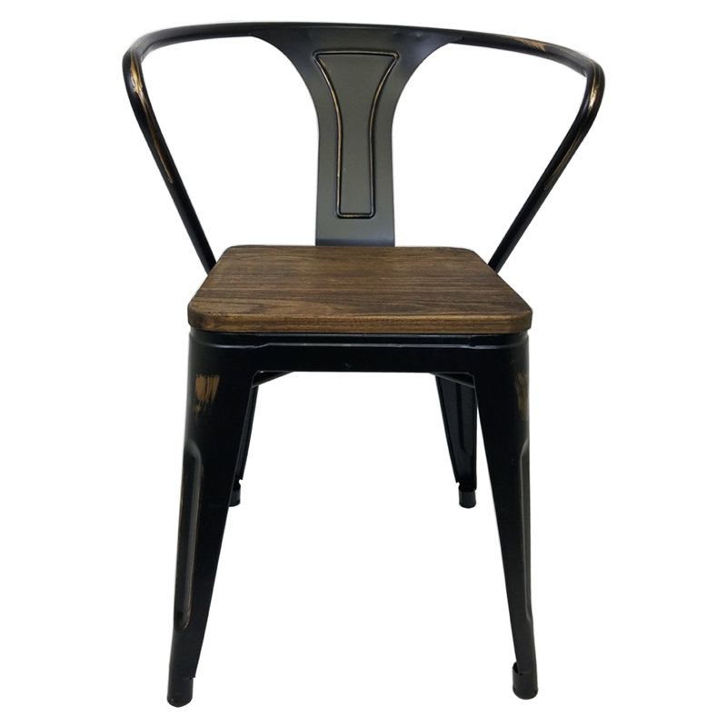 Fauteuil empilable en métal 17,5 po H