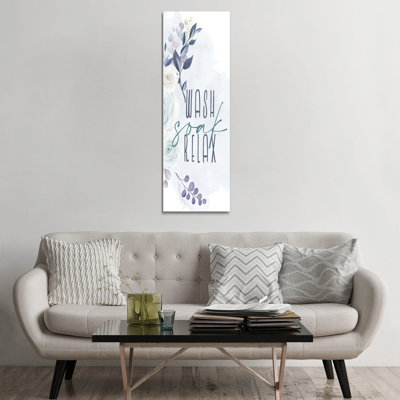Wash Soak Relax I by Kimberly Allen - Wrapped Canvas Panoramic Print