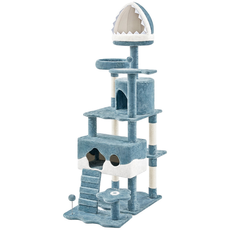 Keeble 72.5″ H Ocean-themed Cat Tree