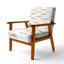 Chaise d'appoint abstraite - fauteuil brun côtier à rayures sable neutre-522871723