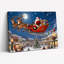 «Santa Sleigh Town», art mural sur toile-121122037