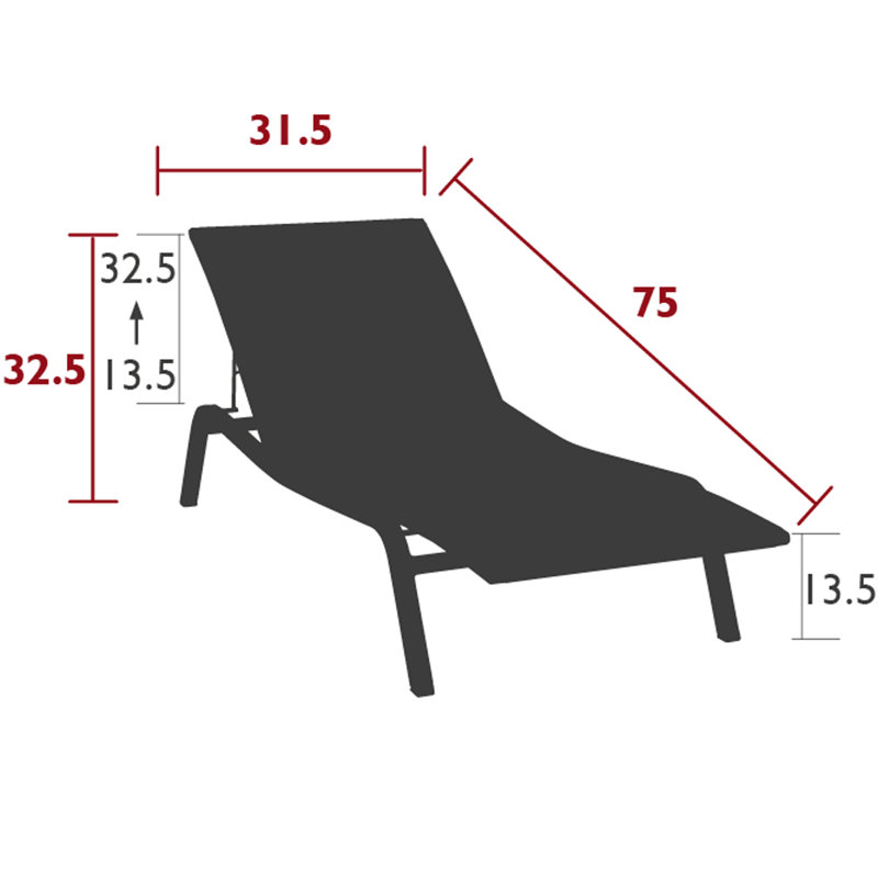 Alize Outdoor Chaise Lounge, Rosemary