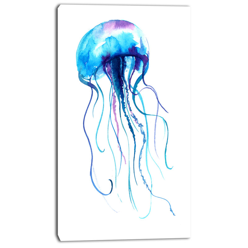 " Large Light Blue Jellyfish ", 60" H x 28" W x 1.5" D