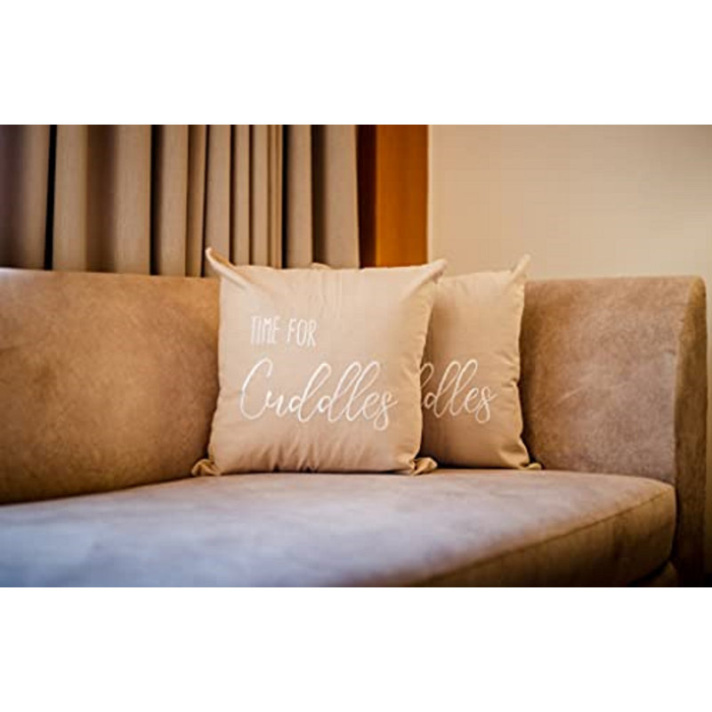 Housse de coussin rectangulaire 100% coton, Beige