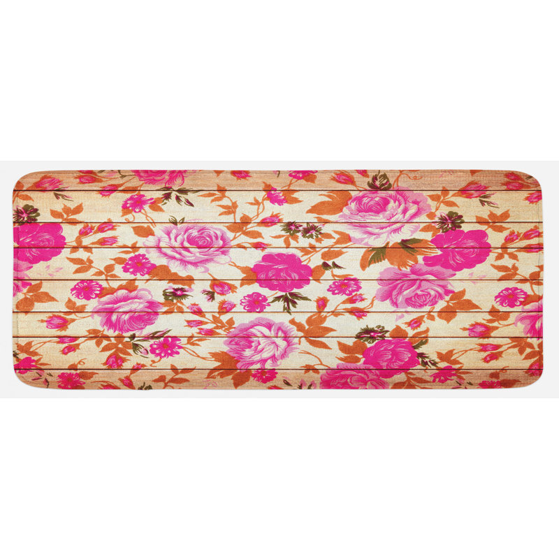Tapis de cuisine rose