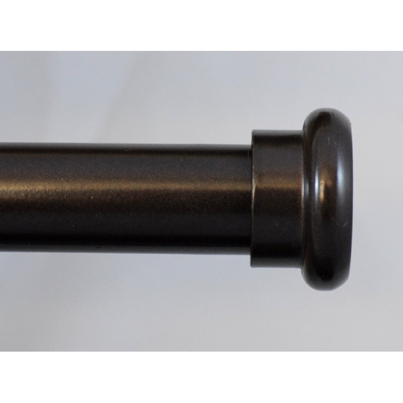 Tringle à rideaux simple 0,75 po Poppe, 0,75 po x l 48 po x P 0,75 po, Bronze