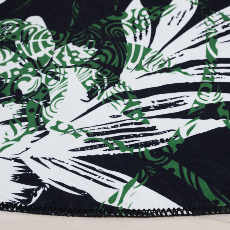 Tapis noir / vert Amalea 825, Rond 6 pi