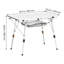 Table de camping pliante portative en aluminium argenté, plateau de table de 35,4 pouces de large avec hauteur réglable, structure en acier sans soudure stable, pratique pour les abris en plein air