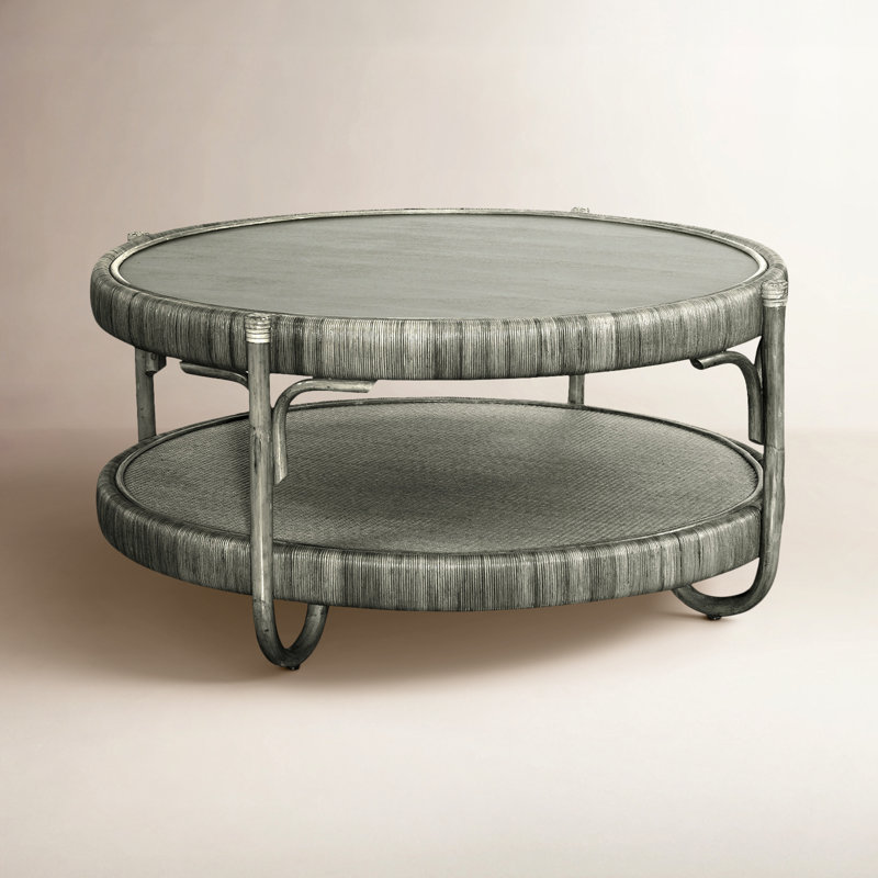 Hathaway Solid Wood Top Coffee Table, Greystone
