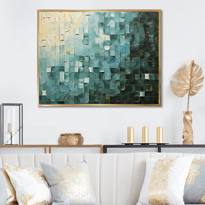 «Ephemeral Light Vintage Cubist Retro Abstract», reproduction d'art sur toile