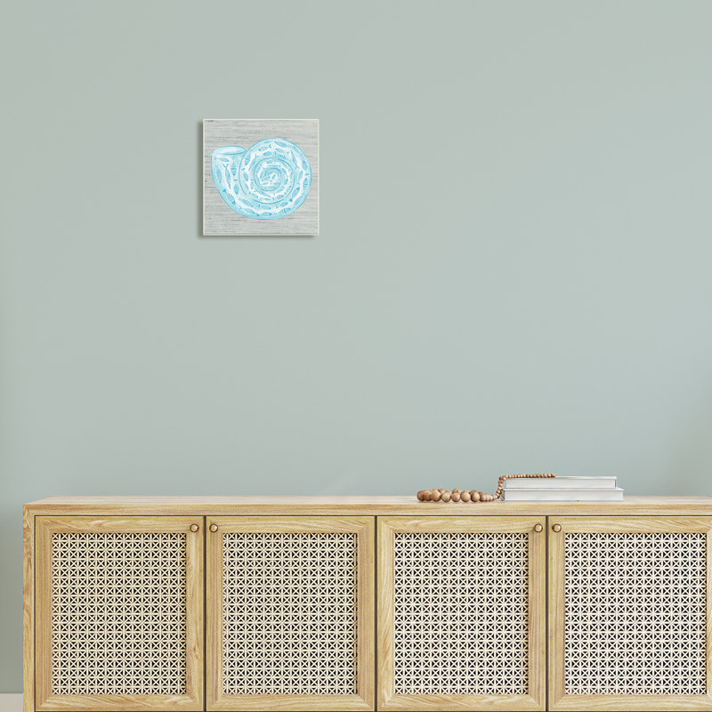 " Fish Patterned Seashell Spiral Shell Sea Life " by Ziwei Li Painting Print