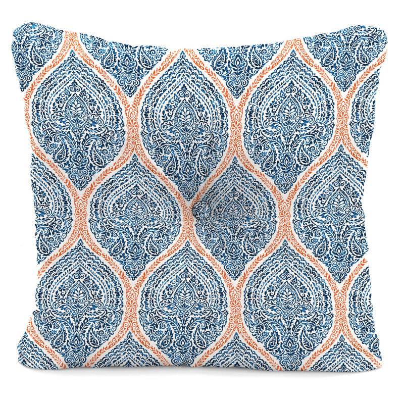 Extra Large Outdoor Square Pillows 24 x 23 Tufted Comfort, Brown