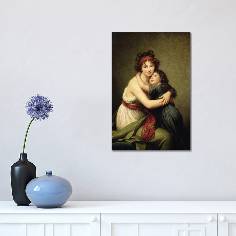 Madame Vigee-Lebrun And Her Daughter, Jeanne-Lucie-Louise, 1789 by Elisabeth Louise Vigee Le Brun - Wrapped Canvas Print