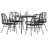  Garden Dining Set Black
