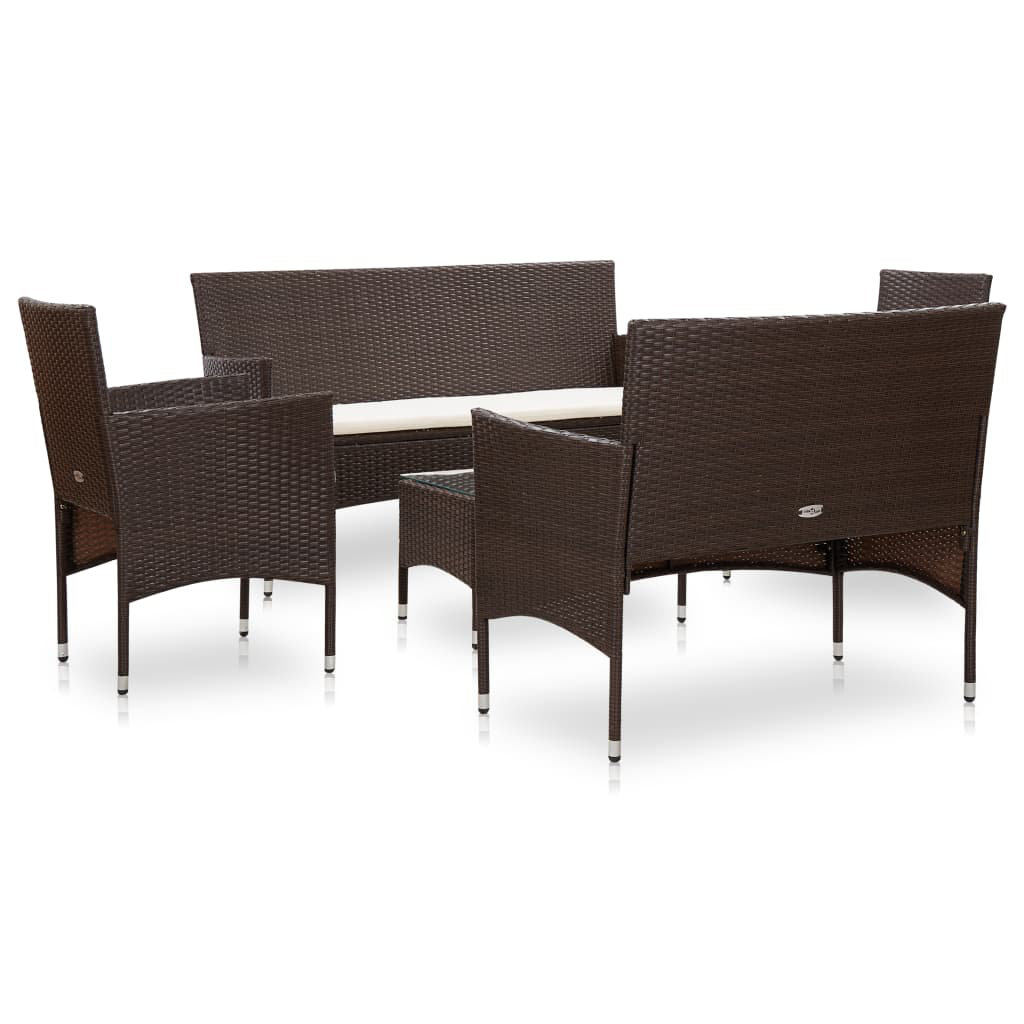 9-Sitzer Lounge-Set Minford aus Polyrattan mit Polster