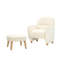 Fauteuil moderne avec repose-pieds et repose-pieds - fauteuil de loisirs rembourré, fauteuil d'angle de lecture pour petit espace-641401538