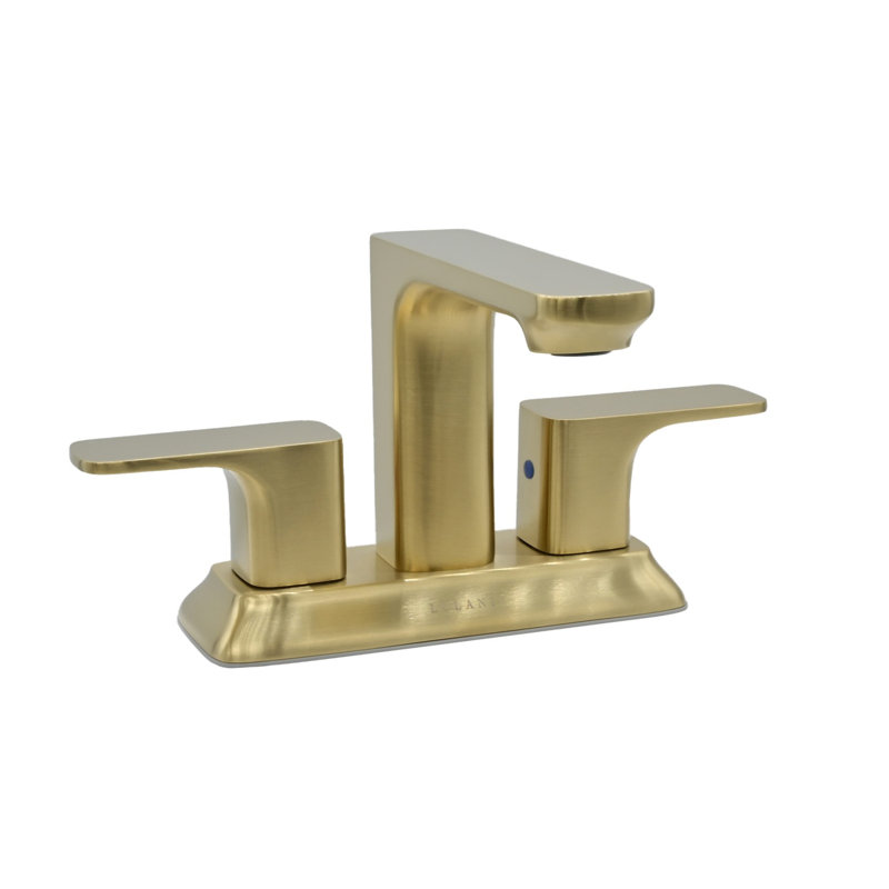 Lulani Corsica Centerset Bathroom Faucet with Drain Assembly, Champagne Gold