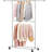Steel Adjustable Rolling Clothing Rack