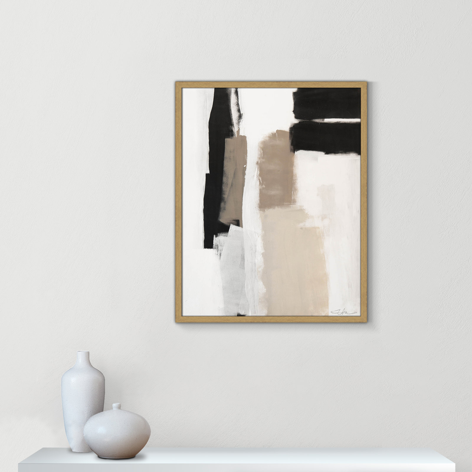 Earth Scapes II by Casa Fine Arts, 29.5" H x 23.5" W x 1.25" D, Natural Slim Unmatted Picture Framed