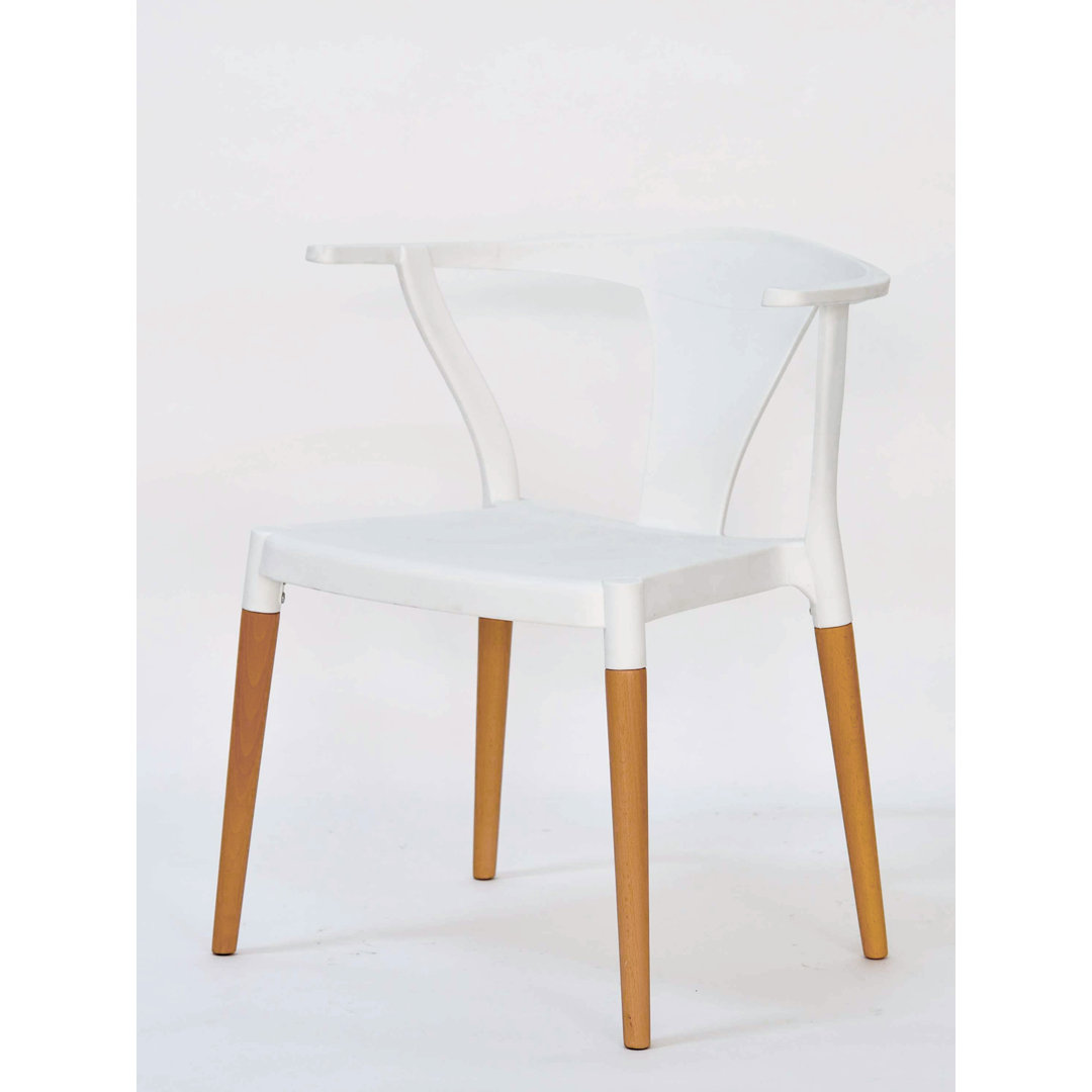 Balaton Slat Back Stacking Side Chair (Set of 2) George Oliver 