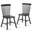 Lot de 2 chaises de salle à manger, en bois d'hévéa, chaise de salle à manger, chaise en bois massif, chaise de table en bois massif, chaise de salon, style simple