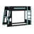 Wooden Gaming Bunk Bed With Built-In Desk, LED Lights, USB Port, And 2 Storage Shelves-121605892-121605895
