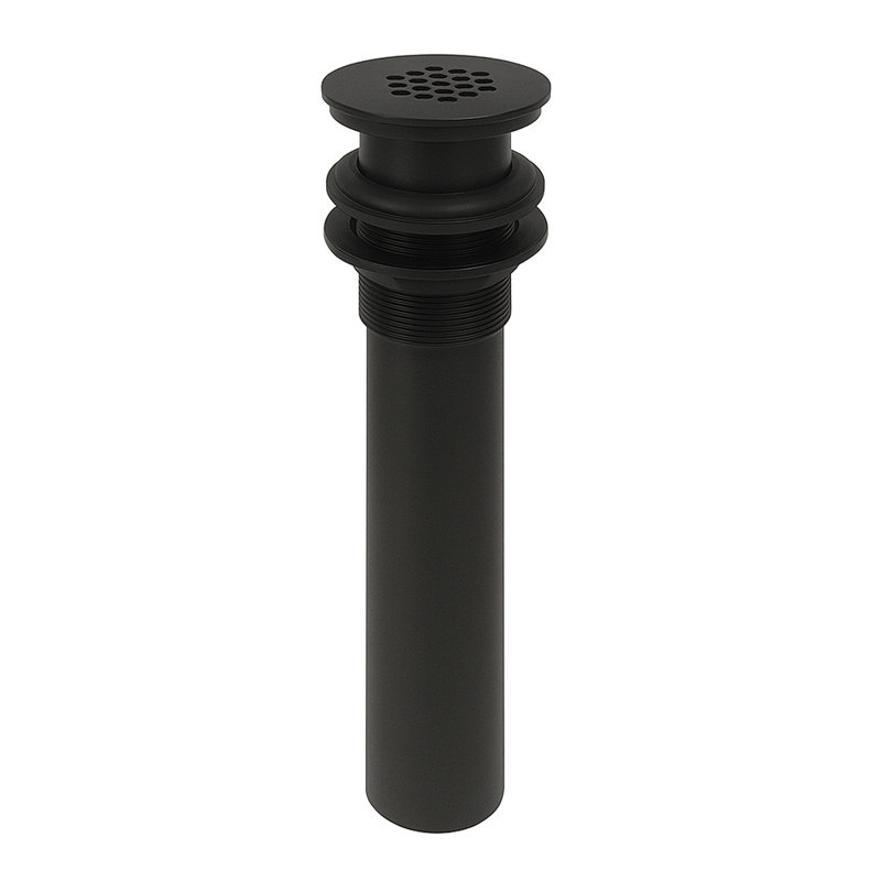 Grid Bathroom Sink Drain, Yes, Matte Black