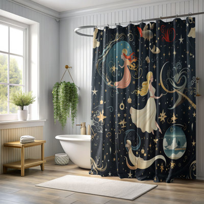 Rideau de douche à motif abstrait IMMO
