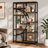 Geometric Design Display Shelf,Spacious Bookcase,Freestanding Bookshelf