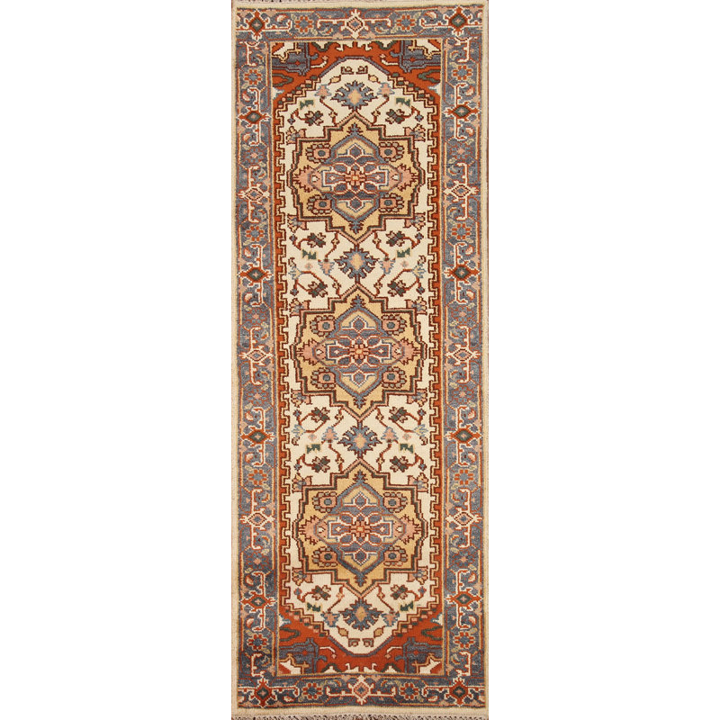 Tapis de couloir oriental ivoire 3x8