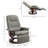 Faux Leather Manual Recliner,wood-18842067