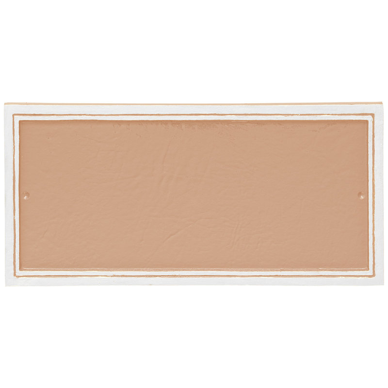 Plaque d’adresse murale sur 1 ligne Fremont, Taupe / Blanc, Oui